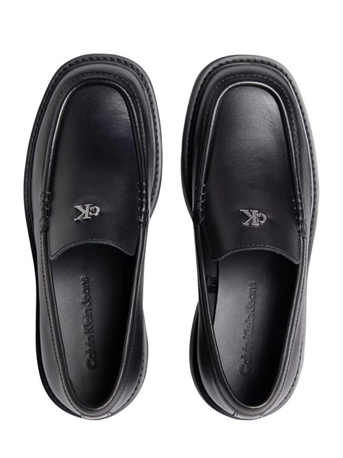 Mocassino donna nero in pelle Calvin Klein Jeans | YW0YW01862BEH